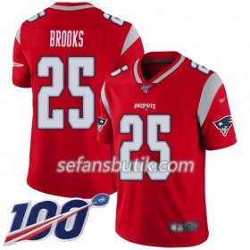 New England Patriots Tröjor Terrence Brooks 25 Nike Röd 100th - Herr